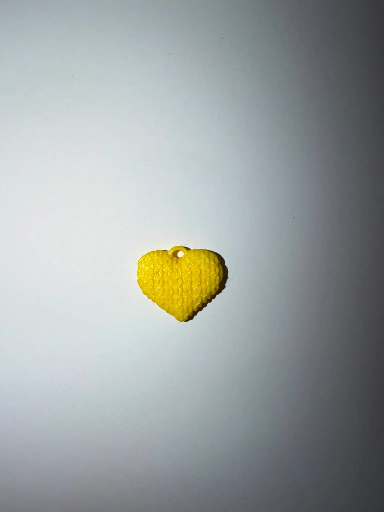 Llavero Corazón con Textura de Punto Impreso en 3D