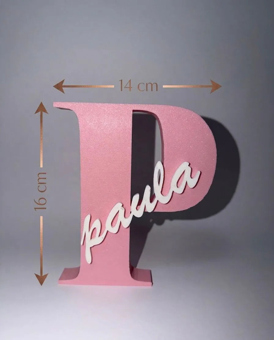 Letra personalizada 3D con nombre