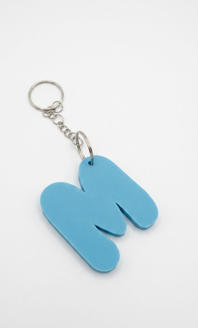 Llavero de Inicial Personalizado - Letra en 3D a Medida