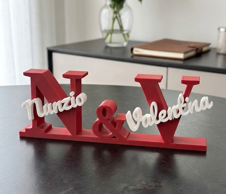 Iniciales dobles personalizadas con nombres